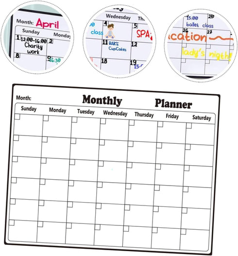 NUOBESTY 1 Sheet magnetic fridge magnet magnetic whiteboard message board Rewritable poster board Magnetic Dry Erase Calendar magnetic memo board for fridge whiteboard handwriting film by NUOBESTY