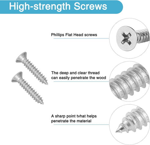 6PCS Mending Plates, 3.11'' x 1.57'' Flat Metal Bracket with Holes, Stainless Steel Connector