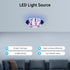 YUASDUU K9 Bulbs Modern Crystal Ceiling Lamps, LED Flush Mount Chandelier Blue-Warm White Pendant Lighting Fixture