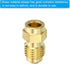 PATIKIL 4 Pack 1/4 SAE Male Thread Brass Flare Tube Fitting, Pipe Adapter Connector for Plumbing HVAC Air Conditioner