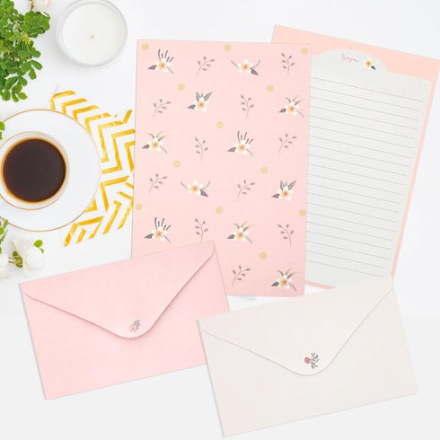 54 Set Envelopes,36 Paper+18 KSIWRE PCS Stationery with Writing Envelopes,Cute Lined Stationery Paper for Writing