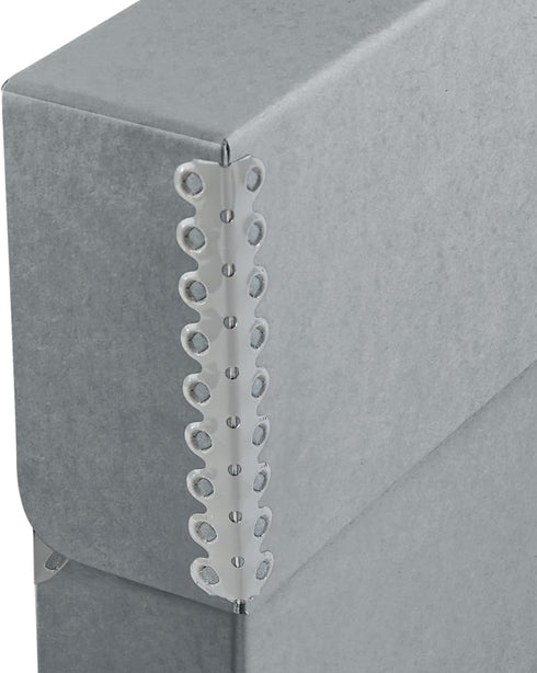 Lineco Archival Document Storage Box with Metal Edge, Acid-Free Gray Boxboard, Organize and Store Files, Prints,