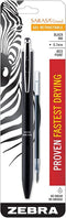 Zebra Pen Sarasa Grand Retractable Gel Pen with Ink Refill, Black Barrel, Medium Point 0.7mm, Black Ink