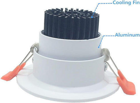 2inch Dimmable 3W 4000K-4500K, CRI80, 25W 220LM Bulbs (4 Pack) LightingWill LED Downlight, COB Recessed Ceiling Light