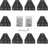 10pcs Corner Bracket Plate Black - 2020 Series T Shape Joint Plates with T Nuts and Screws for Aluminum Rail