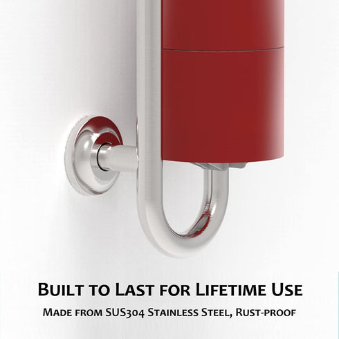 SAFETY+BEAUTY 3-in-1 Stainless Steel Double Toilet Paper Holder with Heavy Duty Grab Bar and Top Shelf for Wet Wipes