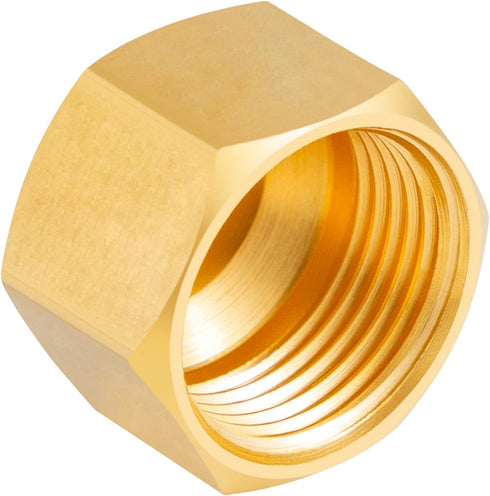 30PCS 3/8-Inch Brass Compression Cap Stop Valve Cap, Brass Compression Fitting