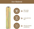 uxcell 2Pcs Door Knob Spindle, Gold Spare Door Handle Spindle Bar, 55mm Long Replacement Parts
