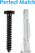 MOUNTUP Lag Bolt Kit for TV Wall Mount, M8×65mm Lag Bolt & Washer for Wood Stud, Plastic Anchors for Concrete Wall