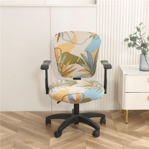 Jinzio Computer Office Chair Cover - Split Protective Stretchable Cloth Polyester Universal Desk Task Chair Slipcover