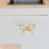 Brass Bowknot Cabinet Handle Vintage Drawer Pulls T-Shaped Dresser Hardware for Wardrobe Shoe Cabinet and Bedside