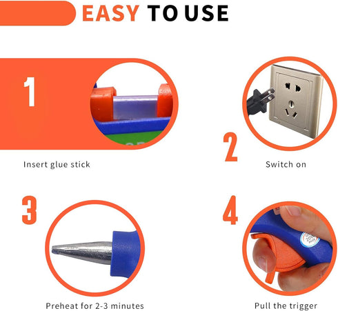 Set, 20 Glue Gun and Sticks Hot Melt Glue Gun Mini for Crafts with Pcs Glue Sticks, Small Hot Glue Guns with Hardshell