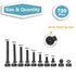 720 Pcs M3 Screws Nuts Washers Assortment M3x6MM-35MM, Hex Socket Button Head Metric M3 Machine Bolts Kit, 10.9 Grade Alloy Steel,Black Screws for 3D Printing