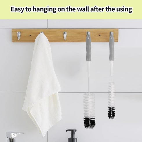 Set Bottle Cleaner Brush - Long Handle Bottle Brushes for Cleaning Narrow Neck Bottles, Beer, Wine, Baby Bottle, Pipes