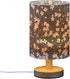 ALAZA Bedside Table Lamp for Bedroom Pink Cherry Blossoms Nightstand LED Light Lamps with USB Port Linen Fabric Shade