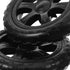 2-Pack 6.69 Inch Replacement Grocery Cart Wheels with Bearings for Folding Shopping Carts and Utility Trolleys Stable