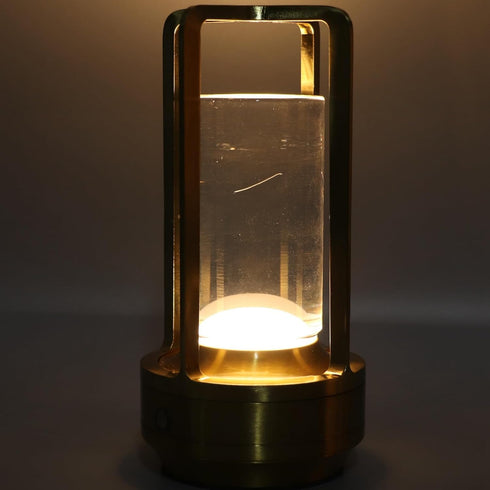 3 Dimming Cordless Table Lamp, Color Stepless LED Table Light Bedside Nightstand Lamp with Acrylic Lampshade