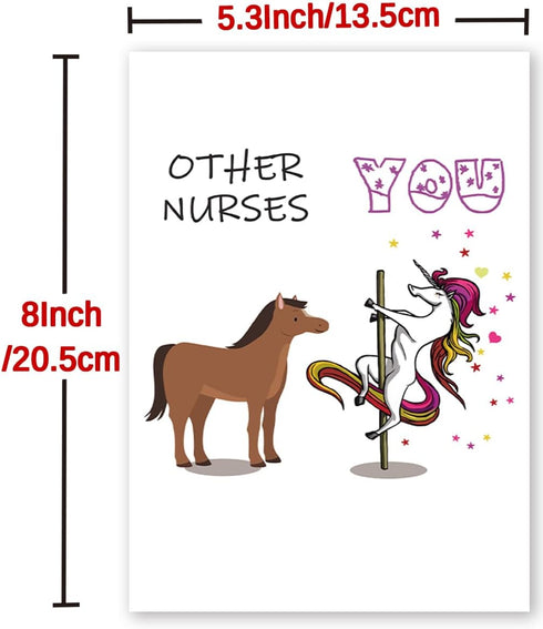 BENNLOOS Cute Thank You Card for Nurses for Women, Funny Nursing School Graduate Card, Medical Staff Appreciate