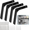 Moicstiy 4 Pcs 8 Inch L Brackets, Corner Braces with Screws for Shelves