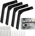 Moicstiy 4 Pcs 8 Inch L Brackets, Corner Braces with Screws for Shelves