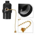INOOMP Retro Light Socket Pull Chain Base Lamp Holder for Table & Floor Use