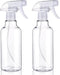 Plastic Spray Bottles, Empty 16.9oz/500ml, 2 Pack Heavy Duty Mist/Stream Water Bottle for Cleaning