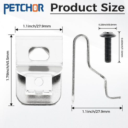 Belt Clips for Dewalt, 8PCS Drill Tool Clips Hook Kit with Screws for Dewalt N268241, Stainless Steel Belt Clips Compatible with 20V Power Tools DCD980 DCD985 DCD980L2 DCD985L2