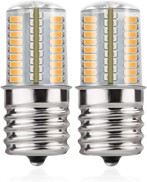 DiCUNO E17 LED Bulb Dimmable, 4W Warm White 3000K for Under Microwave Oven, 2-Pack