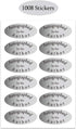 Silver Foil Autographed Label Stickers - 1 x 2 Inch Oval Laminated Author Stickers, 1008 Labels/Pack