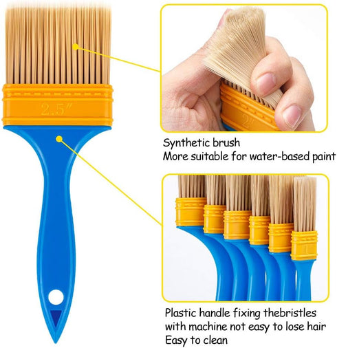 Chalk & Wax Paint Brush, 6PCS for Crafts, Walls & Furniture, Wax Brushes for Painting and Refinishing