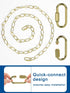 Kofuyni 6FT 72 Inches 2 Bright Gold Finish Chandelier Chain, Adjustable Pendant Light Fixture Metal Chain