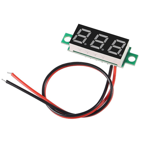 4PCS 0.28 Inch Two-Wire DC LED Digital Voltmeter 2.5V-30V Mini Mix 4 Colors - Red/Green/Blue/Yellow