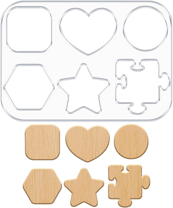 Coaster Template Acrylic Clear Valet Tray Circles Stars Heart Router Template for