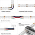 10MM 4PIN Wire,4pin JST,4-PIN 22AWG BTF-LIGHTING FCOB COB Connector Kit for PWM FCOB COB RGB LED Strip