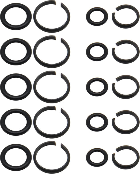 10 Sets of 1/2 inch & 3/8 inch Impact Wrench Retainer Rings with O-ring