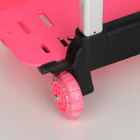 Generic Backpack Backpack Hand Truck Trolley Pink,Foldable Telescopic Rod,Collapsible Hand Cart Folding Trolley Cart