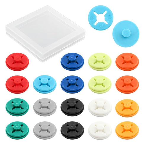 Saycker 20 Pairs Running Bib Clips,Number Buckle Fixing System Triathlon Race Bib Holder,Running