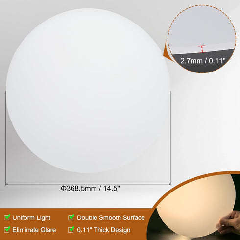 14.5" 2.7mm PATIKIL Diameter Lampshade Diffuser, Thick Round Diffuser Sheet for Drum Lampshades, Pendants Light, DIY
