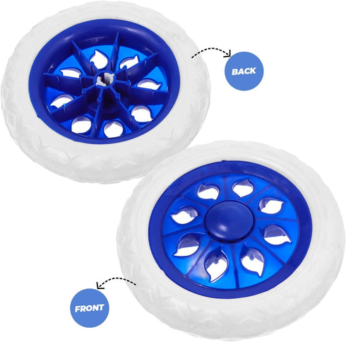 2pcs ARTIBETTER Replacement Wheels for Folding Grocery Shopping Cart Sturdy Plastic Rolling Cart Wheels Compatible