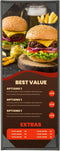 PATIKIL 4.25x11 Inch Leather Menu Covers for Restaurant, Menu Holder Single View Menus
