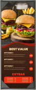 PATIKIL 4.25x11 Inch Leather Menu Covers for Restaurant, Menu Holder Single View Menus