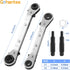 gohantee HVAC Service Wrench Tools, Air Conditioner Valve Ratchet Wrench with Bit Adapter Kit