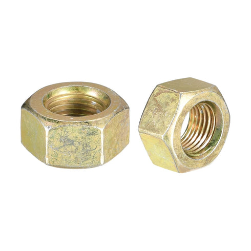 Hex Nuts (9/16"-18) 6Pcs, Carbon Steel Fine Thread Zinc Plated for DIY Home Repair