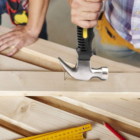 6 PCS 8 Oz Claw Hammer - Small Stubby Hammers with Anti-Slip Handle for Jewelry Making and Roofing