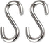 2 Pack 3.3-Inch Heavy Duty S Hooks, 304 Stainless Steel Hammock Hooks with Maximum Load Capacity of 557 lbs