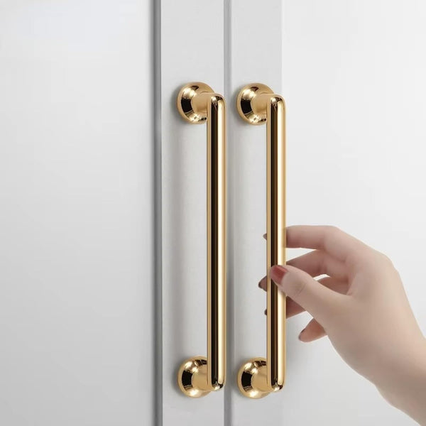 Aoleegatt Minimalist Gold Long Furniture Handles Wardrobe Kitchen Cupboard Cloakroom Bedside Cabinet Pulls