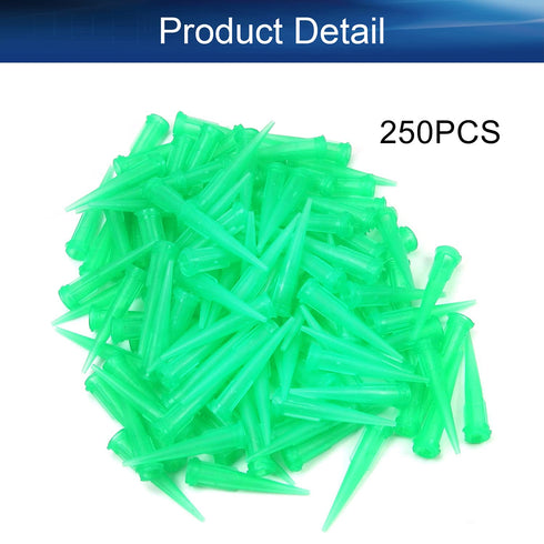 Auniwaig 250PCS 18Ga Plastic Tapered Pinhead Blunt End Adhesive Dispenser Tip for Oil or Glue
