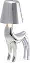 WAJIAWAQIAO Chrome Silver Deer Desk Lamp - Cordless LED Table Lamp with Touch