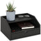 Ballucci Desk Organizer with Drawer, 3 Tier Paper, Office Supplies and File Organizer for Desktop - Black