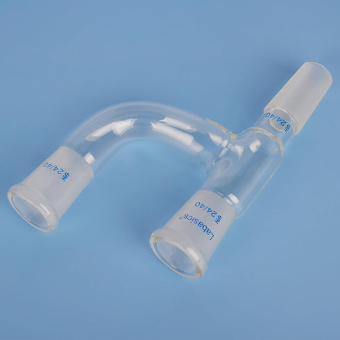 Borosilicate Glass 3 Way Claisen Distillation Adapter with 24/40 Joints, Chemistry Apparatus Lab Glassware